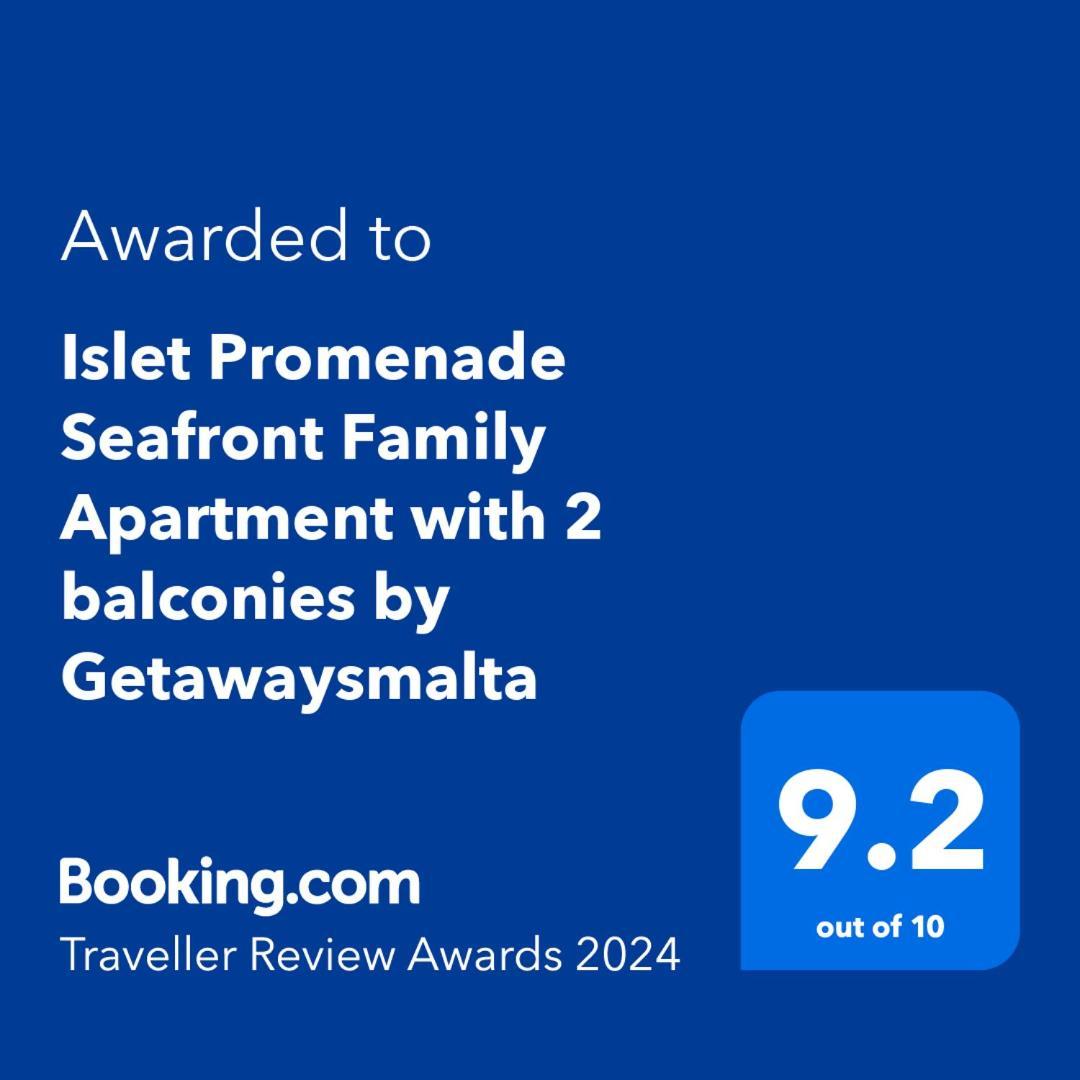 Islet Promenade Seafront Family Apartment With 2 Balconies By Getawaysmalta St. Paul's Bay Ngoại thất bức ảnh